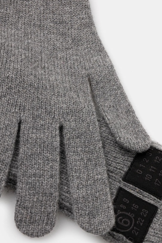 MM6 Maison Margiela rękawiczki z dodatkiem wełny S62TS0078.M13198.854 szary AW25