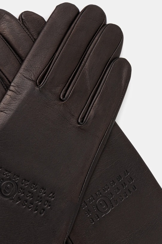 MM6 Maison Margiela rękawiczki skórzane x Agnelle S62TS0080.M07014.855 szary AW25