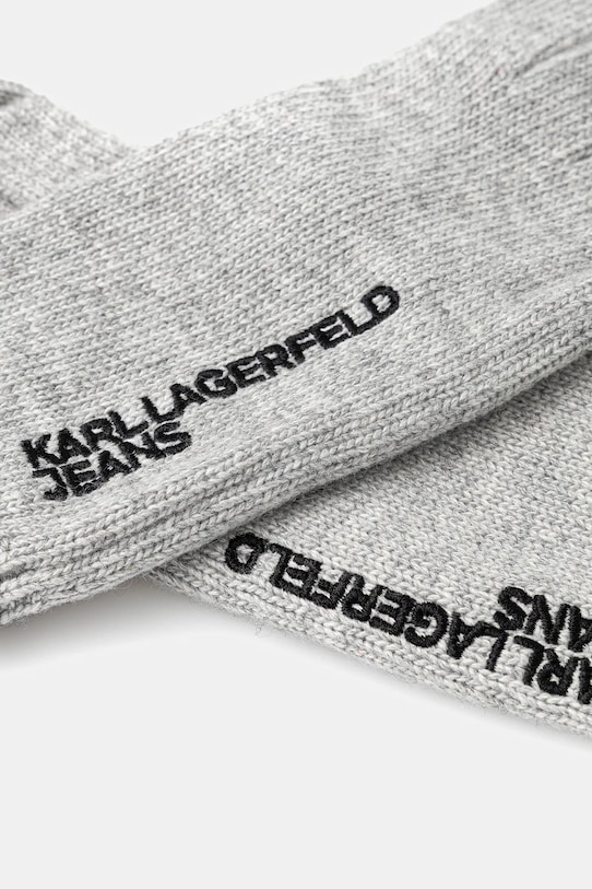 Karl Lagerfeld Jeans rękawiczki z domieszką wełny A4W33090 szary AW25