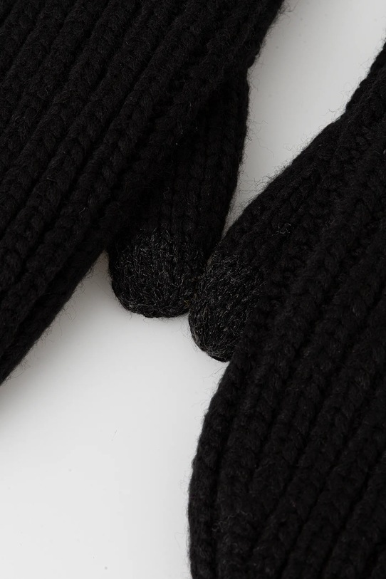 UGG rękawiczki z domieszką wełny CHUNKY 101022 czarny AW25