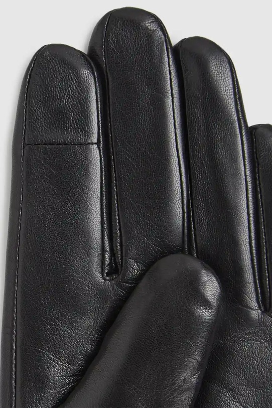 Karl Lagerfeld rękawiczki skórzane K/AUTOGRAPH czarny A4W33017