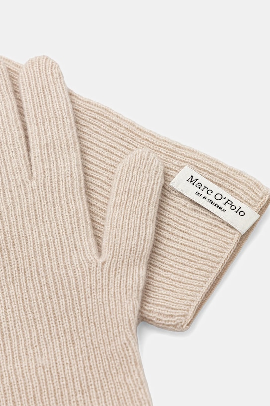 Вовняні рукавички Marc O'Polo 509517904017 бежевий AW25