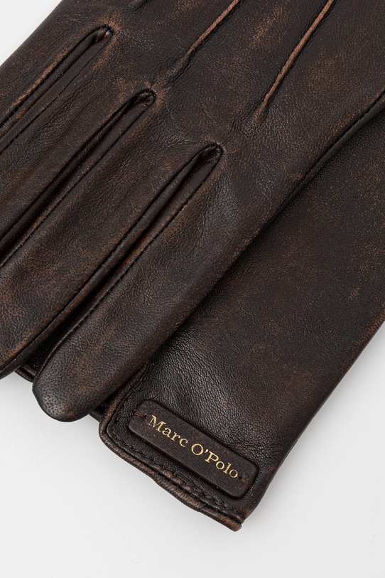 Kožené rukavice Marc O'Polo 509809204007 hnedá AW25