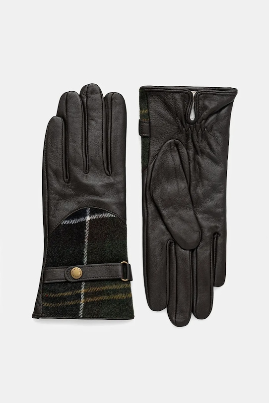 Barbour rękawiczki skórzane skóra licowa brązowy LGL0037