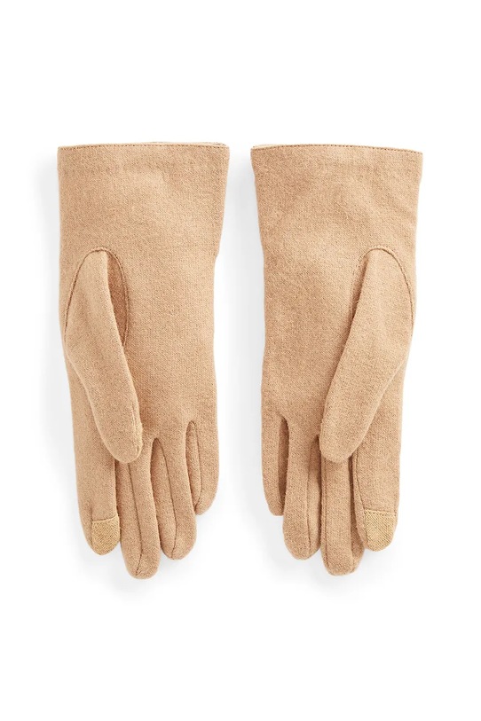 Вовняні рукавички Lauren Ralph Lauren 454833075 бежевий AW25