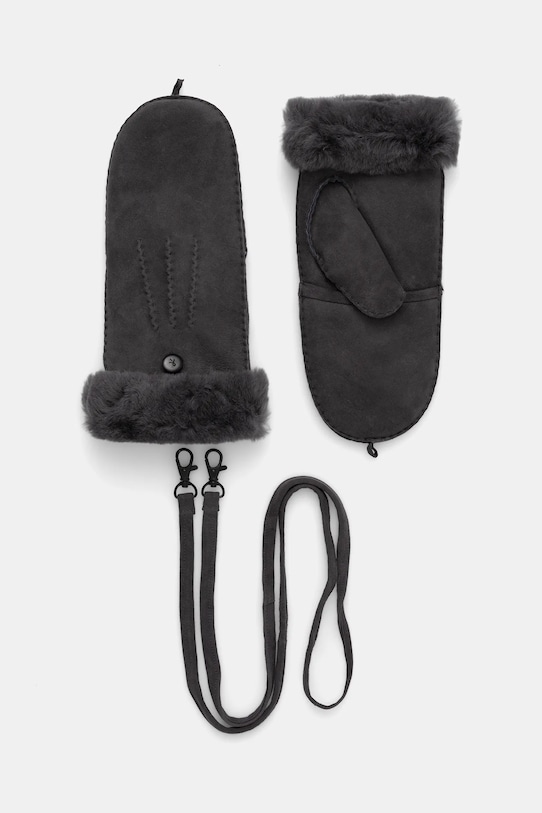 Emu Australia rękawiczki skórzane skóra zamszowa szary W7019