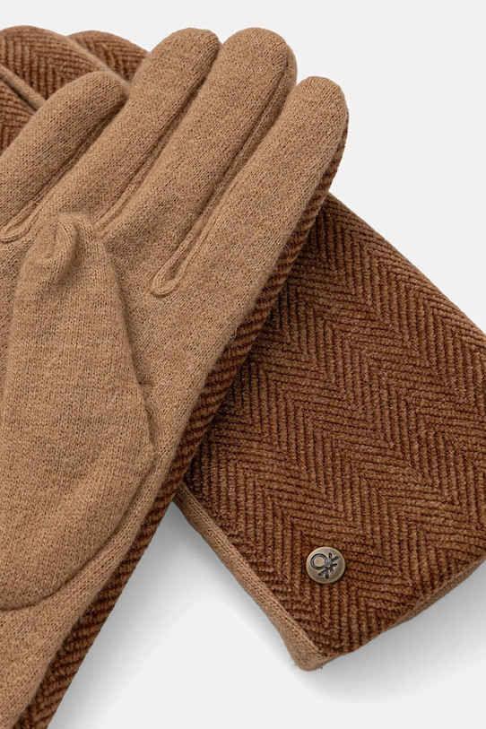 Rokavice United Colors of Benetton 6YGSDG00D bež AW25