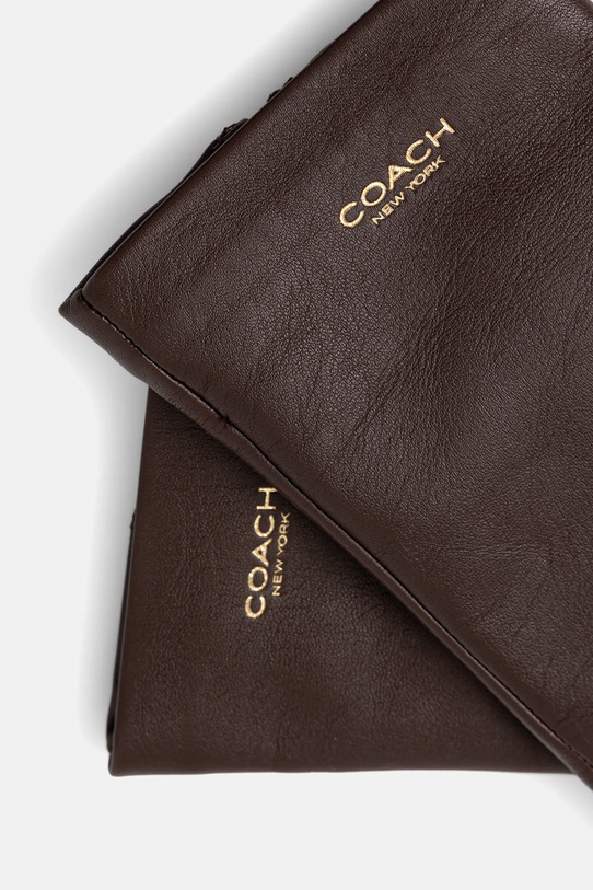 Kožené rukavice Coach 29CCN07 hnědá AW25