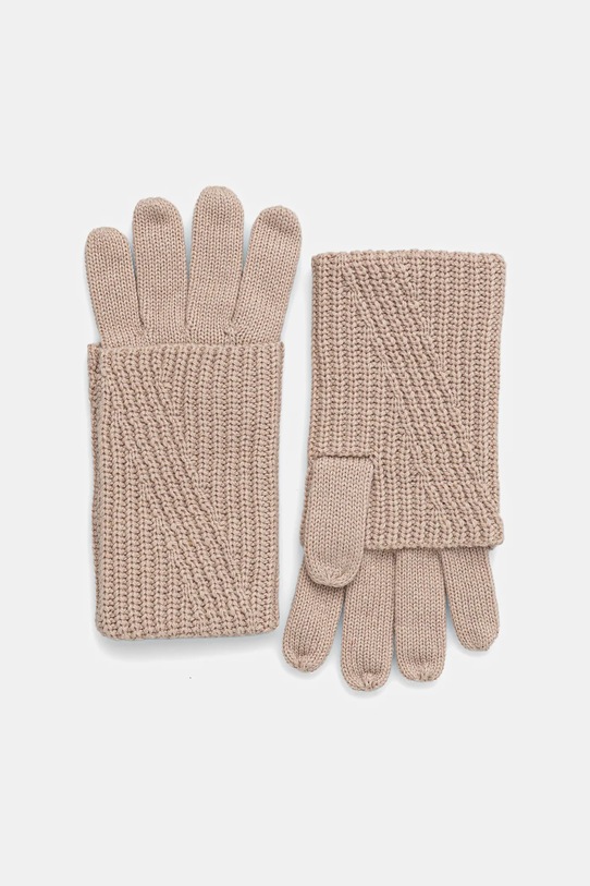 AllSaints rękawiczki z dodatkiem wełny Planet friendly beżowy 29AS101344