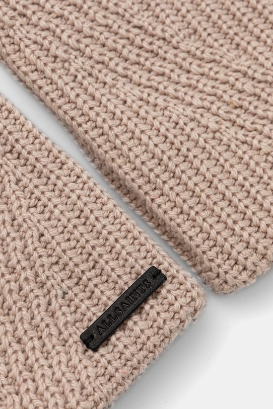 AllSaints rękawiczki z dodatkiem wełny 29AS101344 beżowy AW25