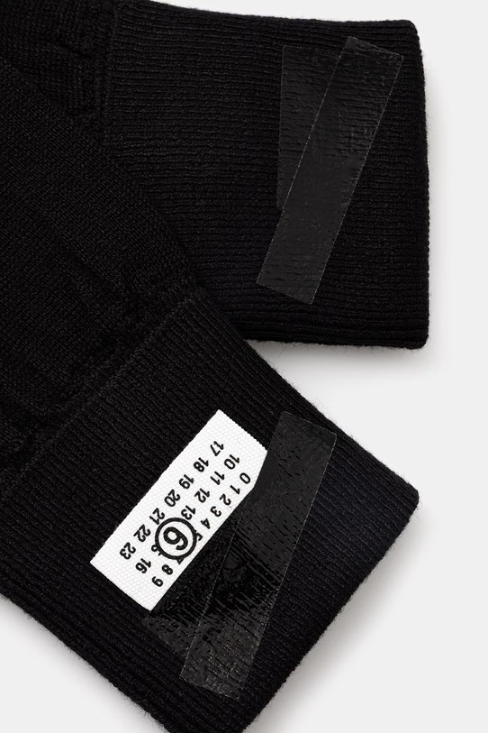 MM6 Maison Margiela rękawiczki z dodatkiem wełny SH2TS0002.M13199.900S czarny AW25