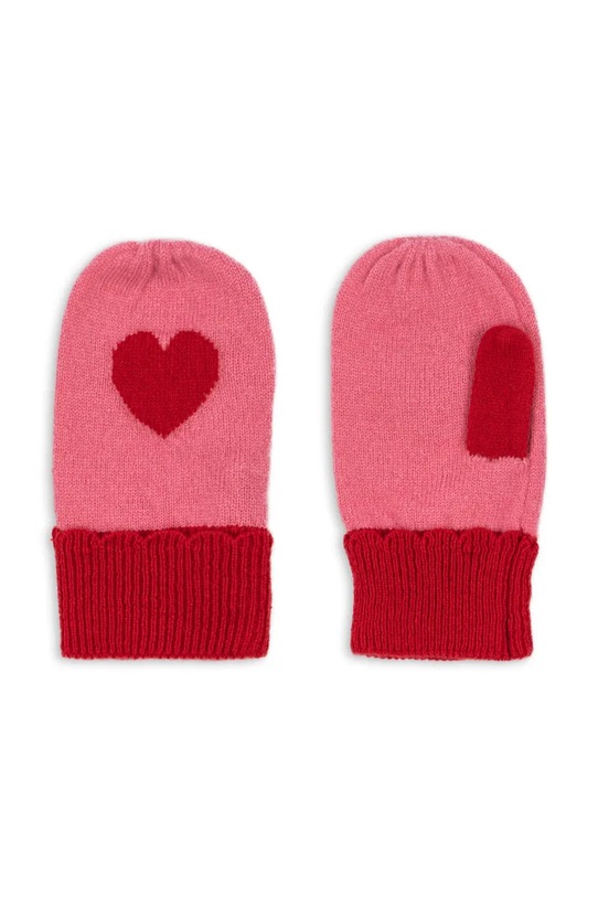 Konges Sløjd rękawiczki dziecięce COLLETTE MITTENS KS103460.9BYA różowy AW25