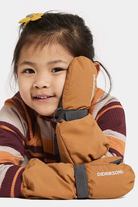 Didriksons rękawice dziecięce BIGGLES MITTEN 7 brązowy 505032.9BYA