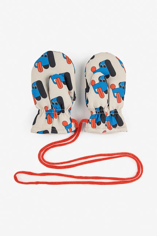 Bobo Choses rękawiczki dziecięce Doggy Mate 225AH014 beżowy AW25