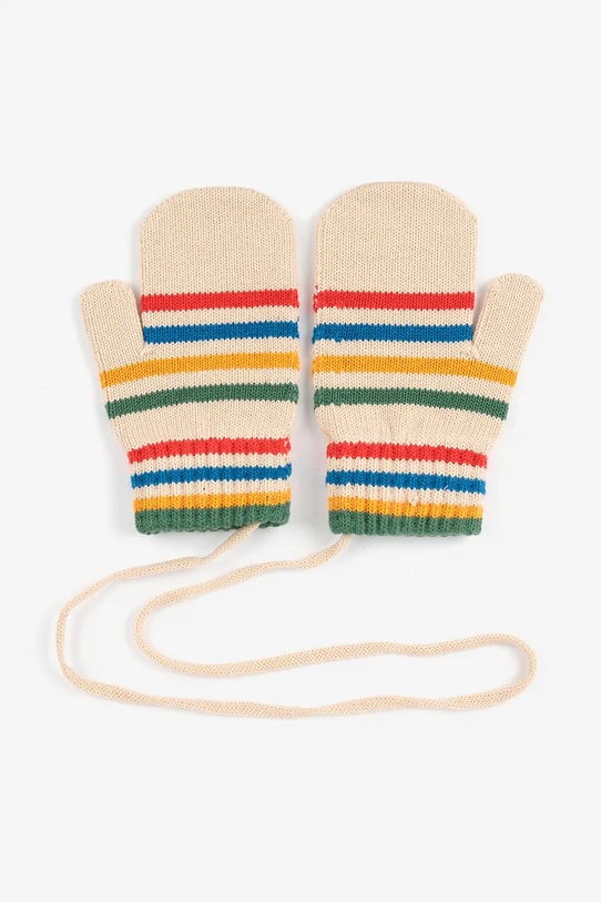 Bobo Choses mănuși de bumbac pentru copii Tic Tac Toe 225AH016 bej AW25