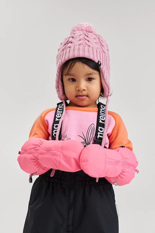 Reima rękawiczki narciarskie dziecięce Tassuin sporty zimowe różowy 5300326A.9BYA