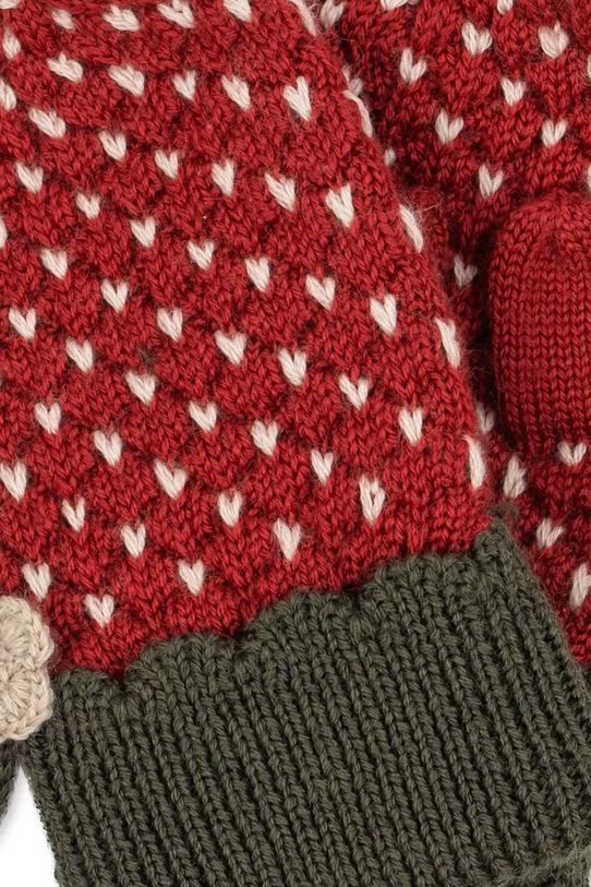 Chlapec Detské vlnené rukavice Konges Sløjd STRAWBERRY MITTENS KS103538.9BYA červená