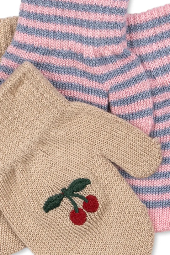 Konges Sløjd mănuși 2 PACK FILLA MITTENS KS103431.9BYA bej AW25