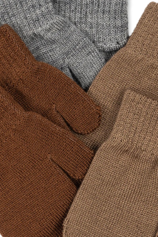 Konges Sløjd rękawiczki z dodatkiem wełny dziecięce 3-pack KS103433.9BYA multicolor AW25