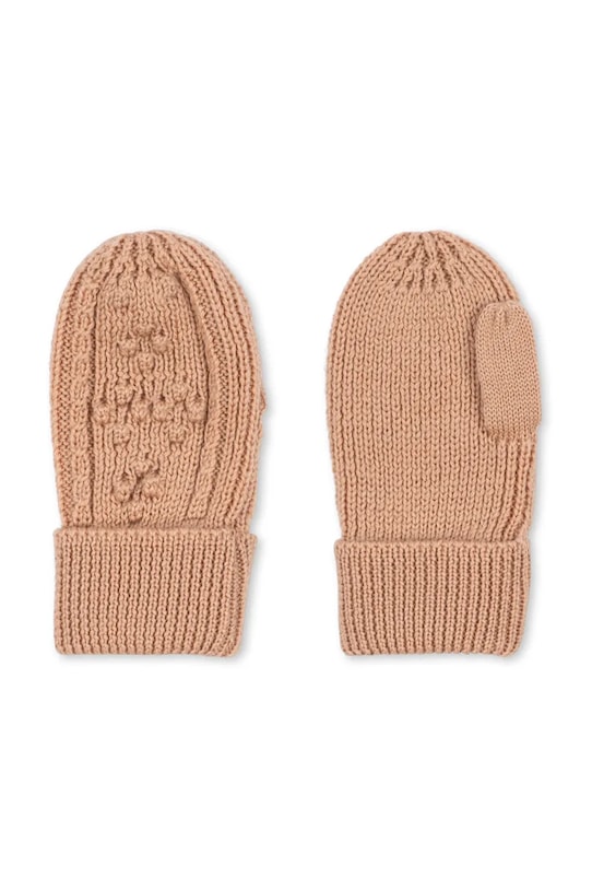 Konges Sløjd mănuși de lână pentru copii CABBY MITTENS lana bej KS103451.9BYA