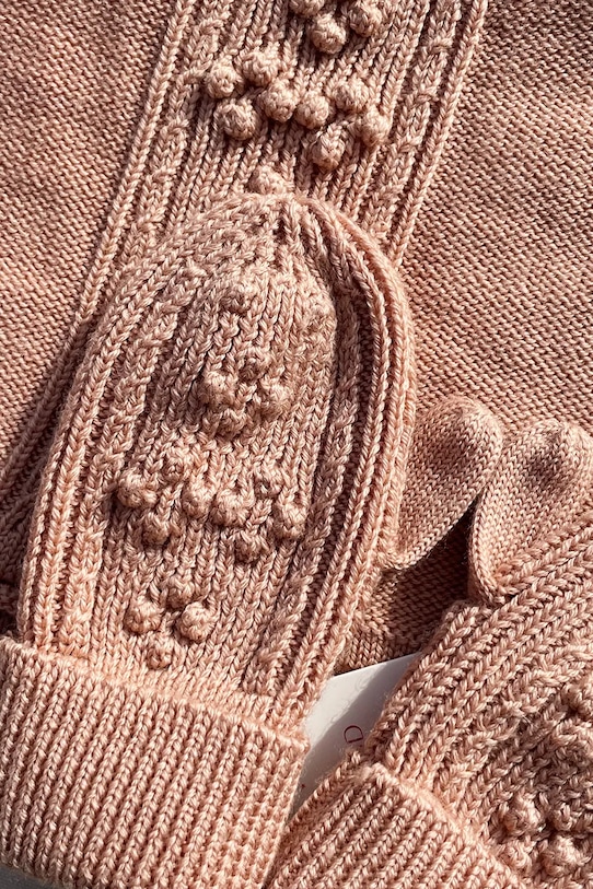 Konges Sløjd mănuși de lână pentru copii CABBY MITTENS bej KS103451.9BYA