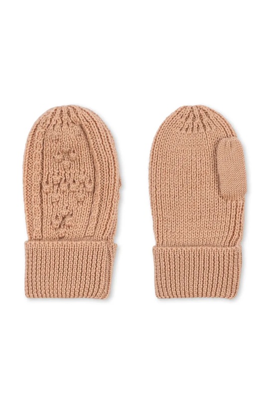 Konges Sløjd rękawiczki wełniane dziecięce CABBY MITTENS wełna pomarańczowy KS103451.9BYA