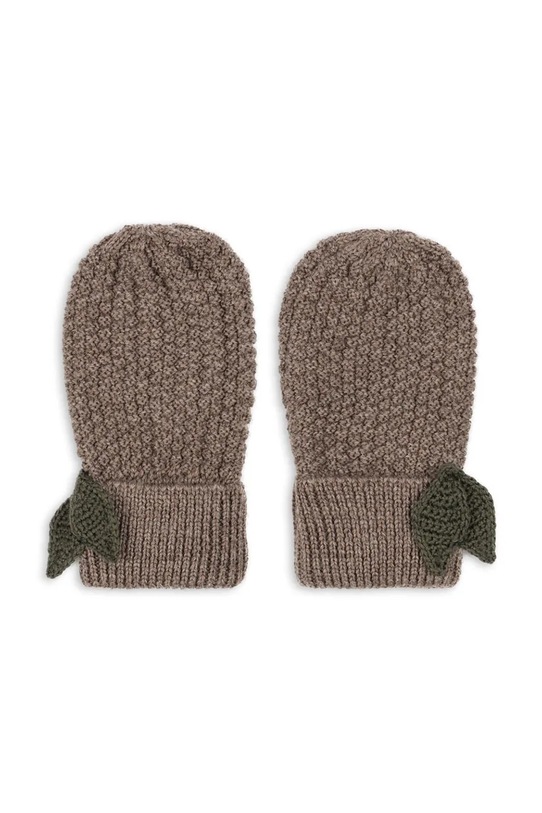 Konges Sløjd rękawiczki wełniane dziecięce FRUITY MITTENS KS103468.9BYA zielony AW25