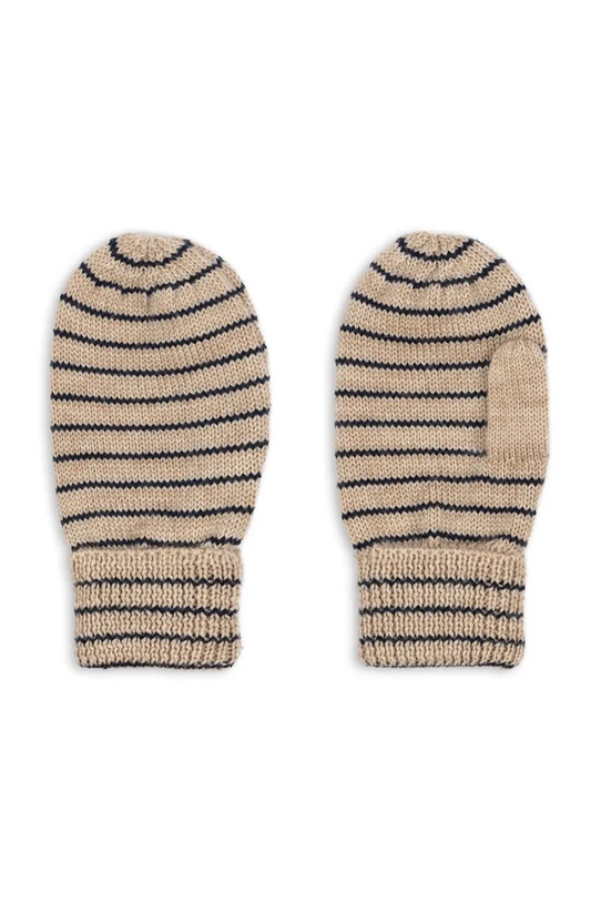 Konges Sløjd rękawiczki wełniane dziecięce LOULI MITTENS wełna beżowy KS103500.9BYA