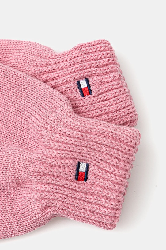 Tommy Hilfiger mănuși de bumbac AU0AU01657.9BYA roz AW25