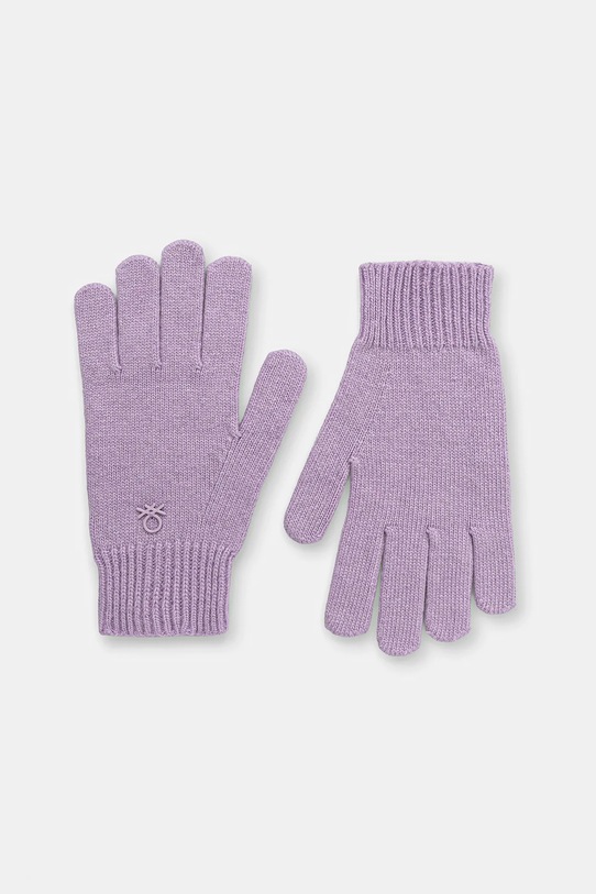 United Colors of Benetton mănuși cu lână Planet friendly violet 126WCG00M.G.seasonal