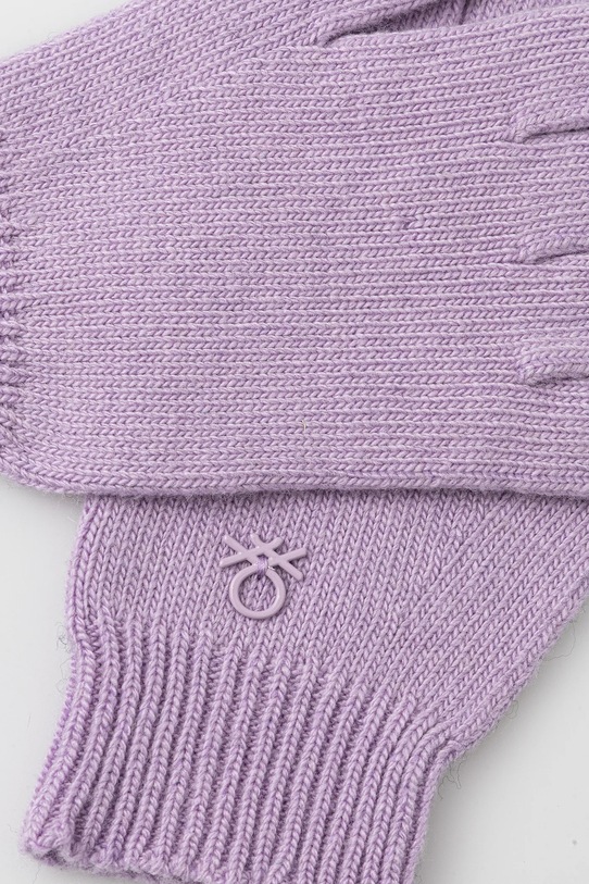 United Colors of Benetton mănuși cu lână 126WCG00M.G.seasonal violet AW25