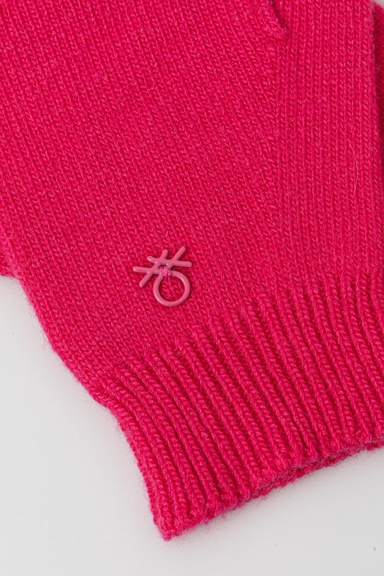 United Colors of Benetton mănuși cu lână 126WCG00M.G.seasonal roz AW25