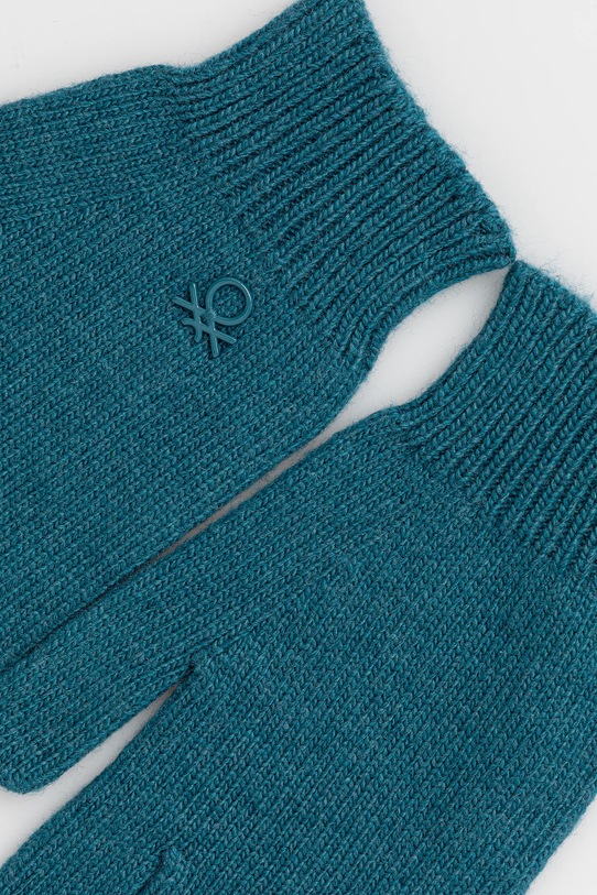 United Colors of Benetton mănuși cu lână 126WCG00M.G.seasonal turcoaz AW25
