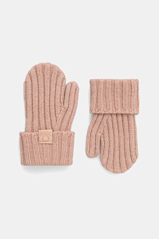 Рукавички для немовлят United Colors of Benetton меланж бежевий 126WGG008.P.seasonal
