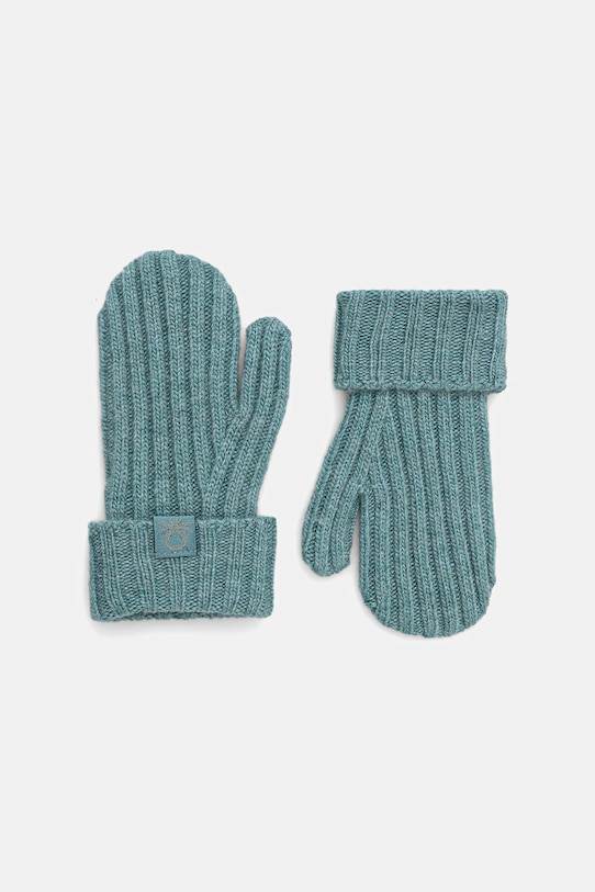 Рукавички для немовлят United Colors of Benetton меланж бірюзовий 126WGG008.P.seasonal