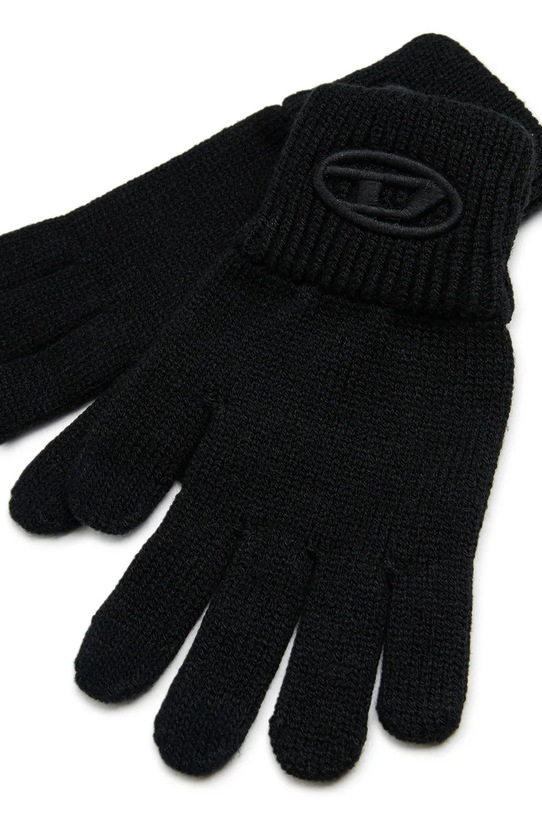 Diesel rękawiczki z dodatkiem wełny dziecięce NUTTI GLOVE J02394 czarny AW25