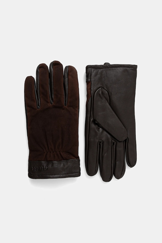Guess rękawiczki skóra licowa brązowy AM9575.POL02
