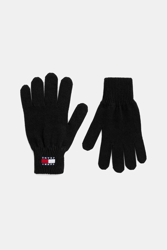 Хлопковые перчатки Tommy Jeans аппликация чёрный AM0AM13680