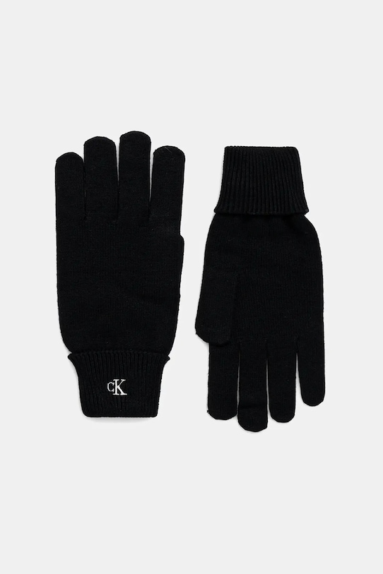 Calvin Klein rękawiczki aplikacja czarny LV14D8019G