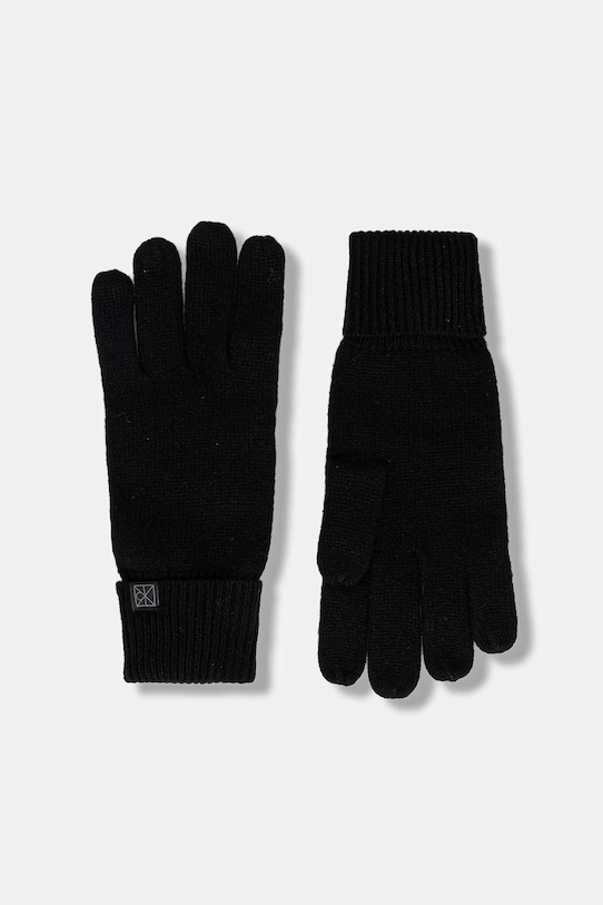 Calvin Klein rękawiczki kaszmirowe wełna czarny LV14D8016G