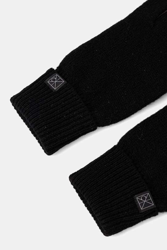 Calvin Klein rękawiczki kaszmirowe LV14D8016G czarny NC25