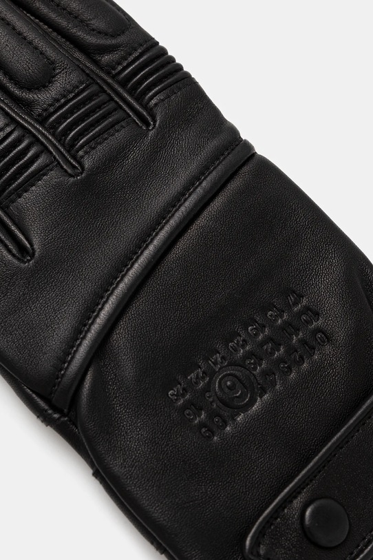 Δερμάτινα γάντια MM6 Maison Margiela x Agnelle SH2TS0003.M07014.900 μαύρο AW25