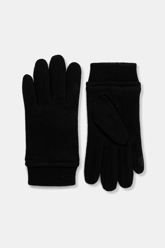 BOSS rękawiczki z dodatkiem wełny z dodatkiem wełny czarny 50551611