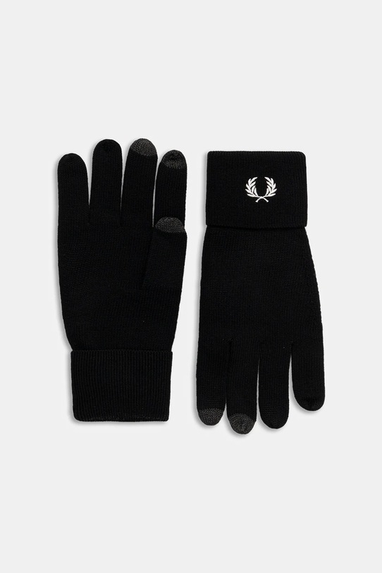 Ръкавици Fred Perry щампа черен C1139