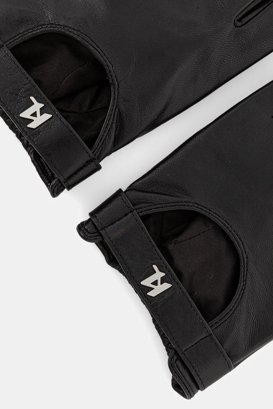 Karl Lagerfeld mitenki skórzane A3M33073 czarny AW25