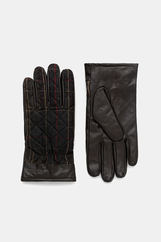 Barbour rękawiczki skóra licowa brązowy MGL0143