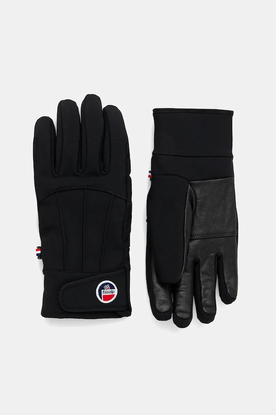 Fusalp mănuși de schi din piele piele negru T2701