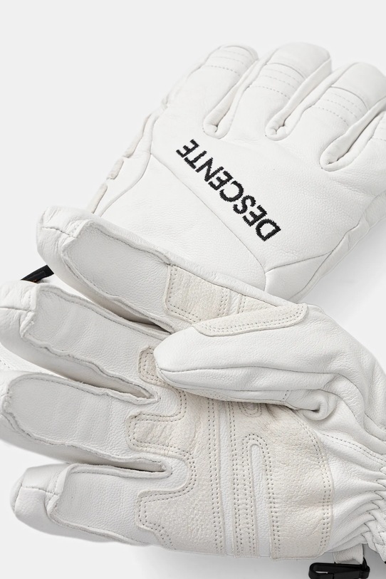 Descente rękawice narciarskie skórzane LEATHER GLOVE DW5FGV01MU biały AW25