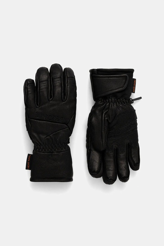 Descente rękawice narciarskie skórzane LEATHER GLOVE czarny DW5FGV01MU