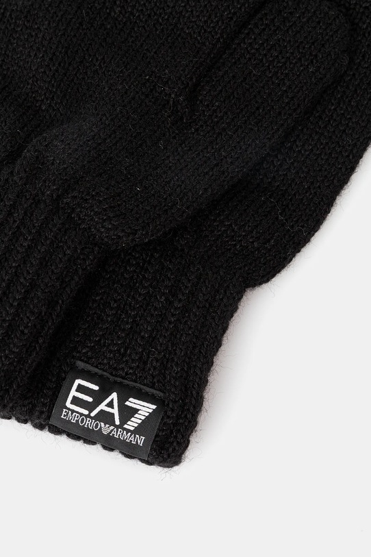 EA7 Emporio Armani rękawiczki z dodatkiem wełny AF18469.7X000310 czarny AW25